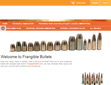 Tablet Screenshot of frangiblebullets.com